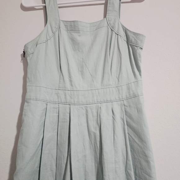 Universal Thread Light Wash Denim Pleated Coastal Western Dress Size 2 - Picture 3 of 6
